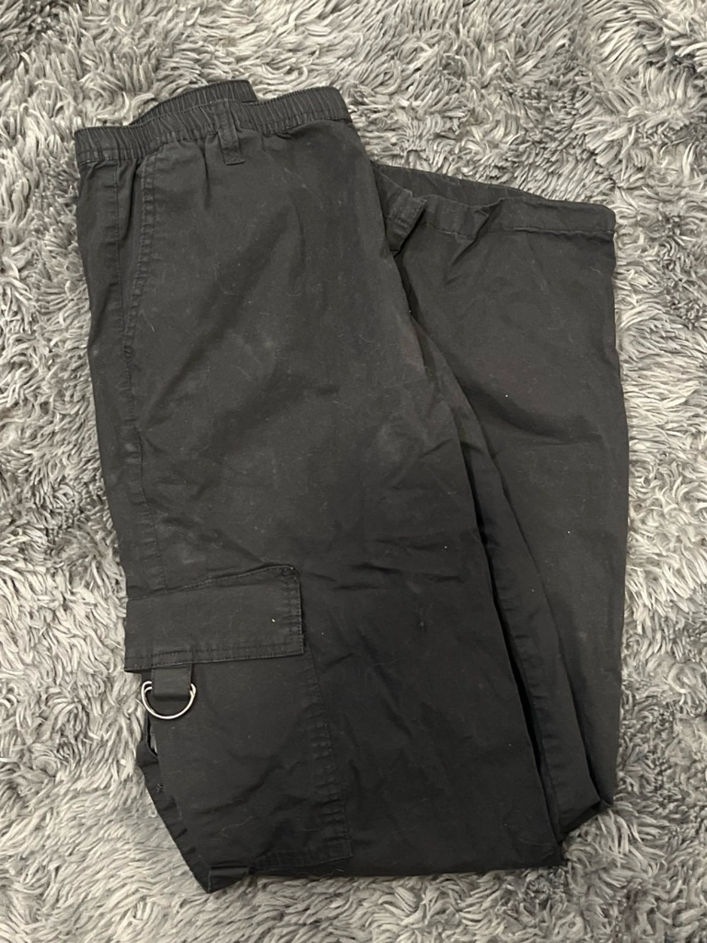 No Boundaries Black Straight Leg Cargo Pants